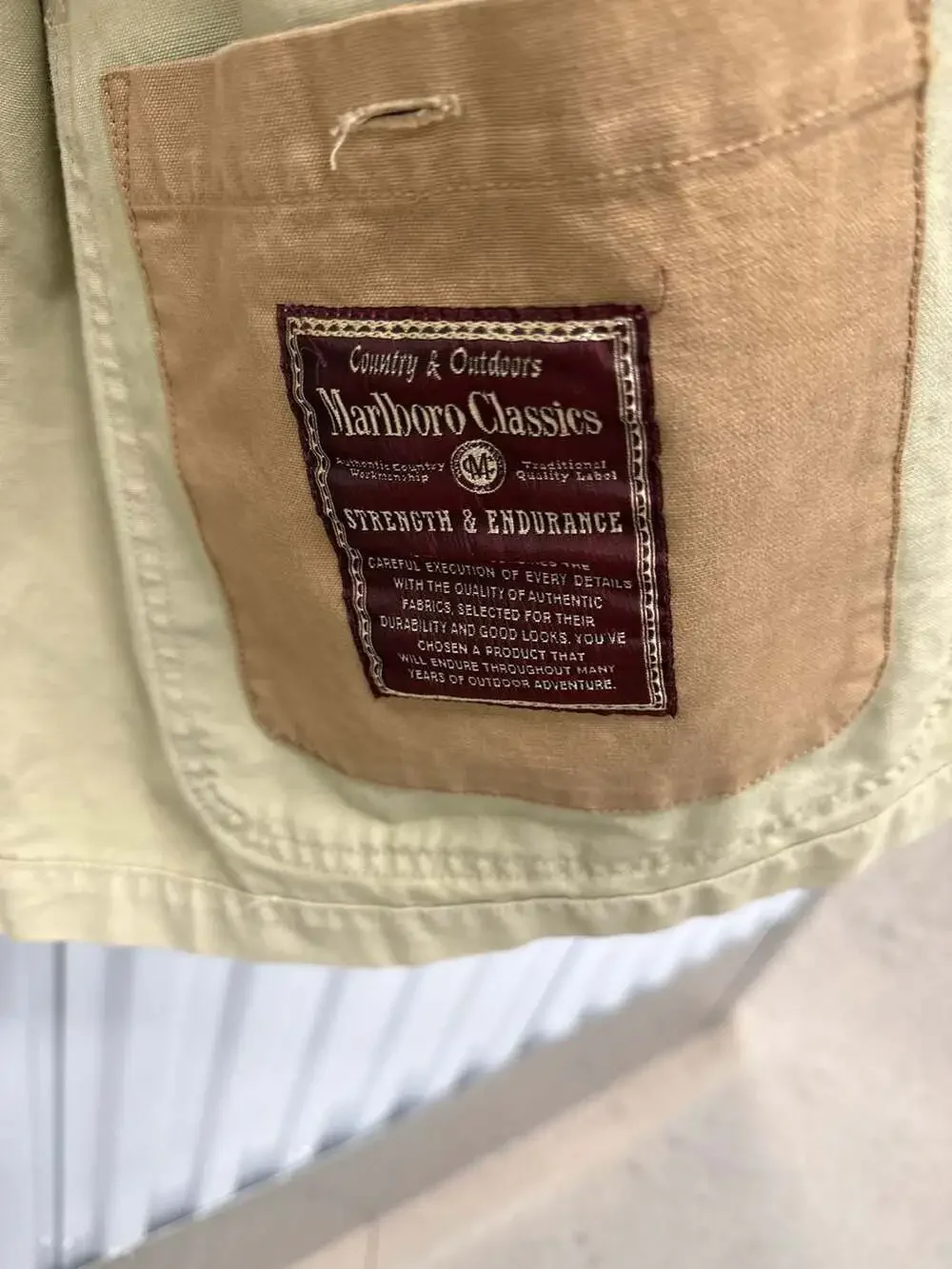 Vintage Marlboro Classic jacket 90's rare Leather Collar - Picture 6 of 10